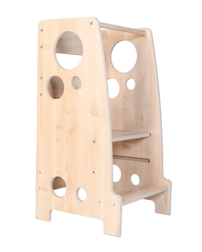 Montessori learning tower Rings decor Woody
